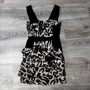 Karen Millen Leopard Ruffle Dress